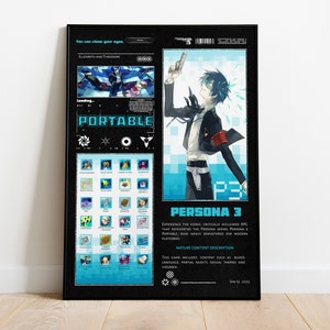Poster portable Persona 3 | Poster de jeu vidéo | Décoration de la chambre | Décoration murale | Décoration de jeu | Cadeaux de jeu | Poster de jeu vidéo | Impression de jeu vidéo