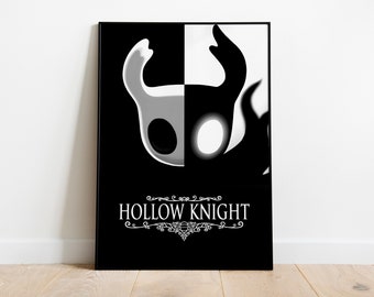 Hohler Ritter Poster Druck | Gaming Poster | Zimmer Dekor | Wanddekoration | Gaming Dekor | Spiele Geschenke | Videospiel Poster | Videospiel Print