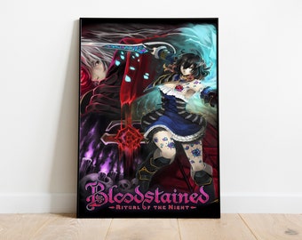 Bloodstained Poster Print | Gaming Poster | Room Decor | Wall Decor | Gaming Decor | Gaming Gifts | Video Game Poster | Video Game Print
