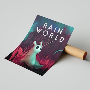 Rain World Poster Print Gaming Poster Room Decor Wall Decor Gaming Decor Gaming Gifts Video Game Poster Video Game Print image 2