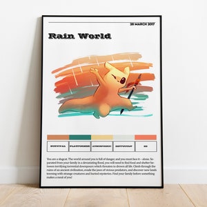 Rain World Poster Print | Gaming Poster | Room Decor | Wall Decor | Gaming Decor | Gaming Gifts | Video Game Poster | Video Game Print