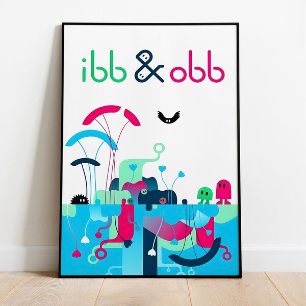 ibb & obb Poster Print | Gaming Poster | Room Decor | Wall Decor | Gaming Decor | Gaming Gifts | Video Game Poster | Video Game Print