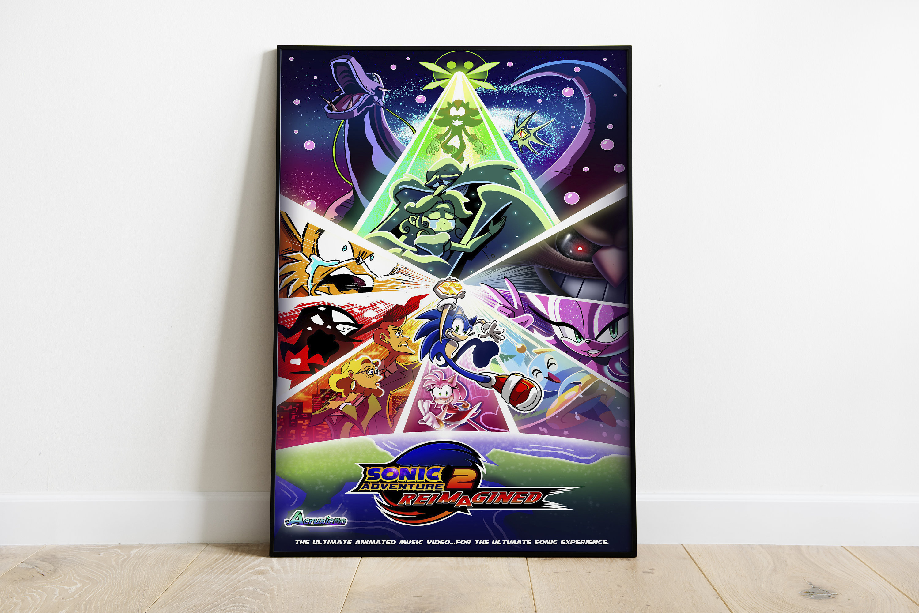 Sonic Adventure 2 SHADOW Dreamcast Arcade Video Game Poster B2 