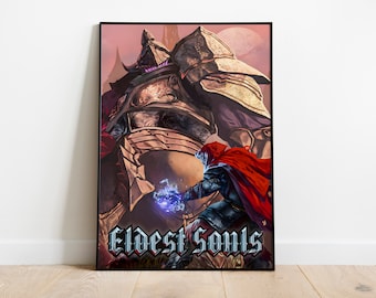 Eldest Souls Poster Print | Gaming Poster | Room Decor | Wall Decor | Gaming Decor | Gaming Gifts | Video Game Poster | Video Game Print