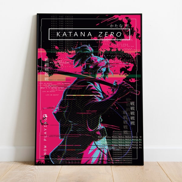 Katana Zero Poster Print | Gaming Poster | Room Decor | Wall Decor | Gaming Decor | Gaming Gifts | Video Game Poster | Video Game Print