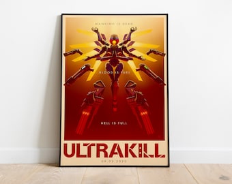 Ultrakill Poster Print | Gaming Poster | Room Decor | Wall Decor | Gaming Decor | Gaming Gifts | Video Game Poster | Video Game Print