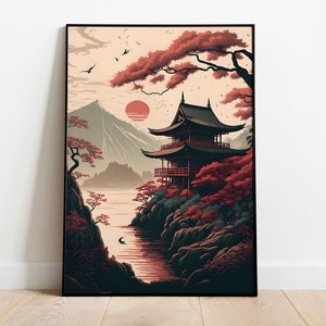 Japanese Art Poster Print | Gaming Poster | Room Decor | Wall Decor | Gaming Decor | Gaming Gifts | Video Game Poster | Video Game Print