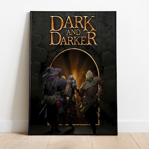 Póster impreso de Dark and Darker / Póster de juegos / Decoración de habitaciones / Decoración de paredes / Decoración de juegos / Regalos de juegos / Póster de videojuegos / Impresión de videojuegos