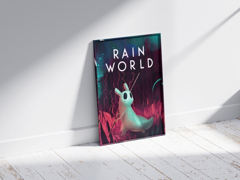 Rain World Poster Print Gaming Poster Room Decor Wall Decor Gaming Decor Gaming Gifts Video Game Poster Video Game Print image 3