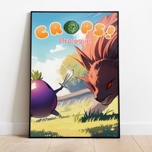 Crops! Poster Print | Gaming Poster | Room Decor | Wall Decor | Gaming Decor | Gaming Gifts | Video Game Poster | Video Game Print
