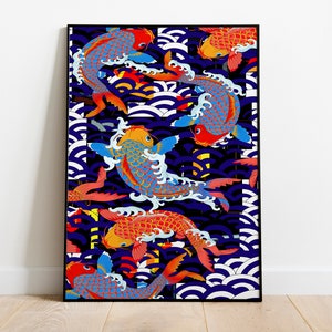 Japanese Art Poster Print | Goldfish Poster | Japanese Poster | Room Decor | Wall Decor | Japanese Decor | Japanese Gifts | TOKYO JAPAN