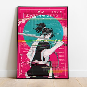 Katana Zero Poster Print | Gaming Poster | Room Decor | Wall Decor | Gaming Decor | Gaming Gifts | Video Game Poster | Video Game Print