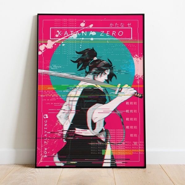 Katana Zero Poster Print | Gaming Poster | Room Decor | Wall Decor | Gaming Decor | Gaming Gifts | Video Game Poster | Video Game Print