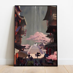 Japanese Art Poster Print | Sakura Poster | Japanese Poster | Room Decor | Wall Decor | Japanese Decor | Japanese Gifts | Sakura Decor