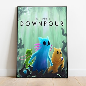 Rain World Poster Print | Gaming Poster | Room Decor | Wall Decor | Gaming Decor | Gaming Gifts | Video Game Poster | Video Game Print