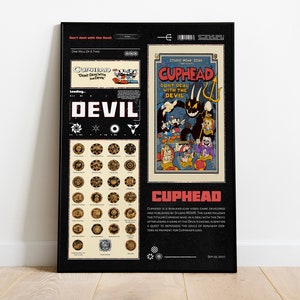 Cuphead Poster Print | Gaming Poster | Room Decor | Wall Decor | Gaming Decor | Gaming Gifts | Video Game Poster | Video Game Print