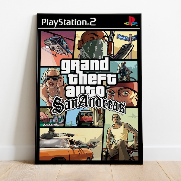 Grand Theft Auto: San Andreas Poster Print | Gaming Poster | Room Decor | Wall Decor | Gaming Decor | Gaming Gifts | Video Game Poster |