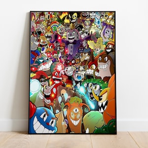 Cuphead Poster Print | Gaming Poster | Room Decor | Wall Decor | Gaming Decor | Gaming Gifts | Video Game Poster | Video Game Print