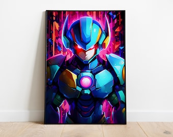 Mega Man X Poster Print | Gaming Poster | Room Decor | Wall Decor | Gaming Decor | Gaming Gifts | Video Game Poster | Video Game Print