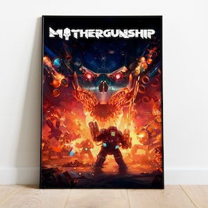 Mothergunship Poster Print | Gaming Poster | Room Decor | Wall Decor | Gaming Decor | Gaming Gifts | Video Game Poster | Video Game Print