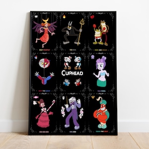 Cuphead Poster Print | Gaming Poster | Room Decor | Wall Decor | Gaming Decor | Gaming Gifts | Video Game Poster | Video Game Print