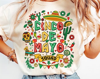 Cinco de Mayo Png, Cinco de Mayo Squad Png,  Mexican Png, Fiesta Png, Fiesta Squad Png, Sombrero Png, Cinco de Mayo Shirt