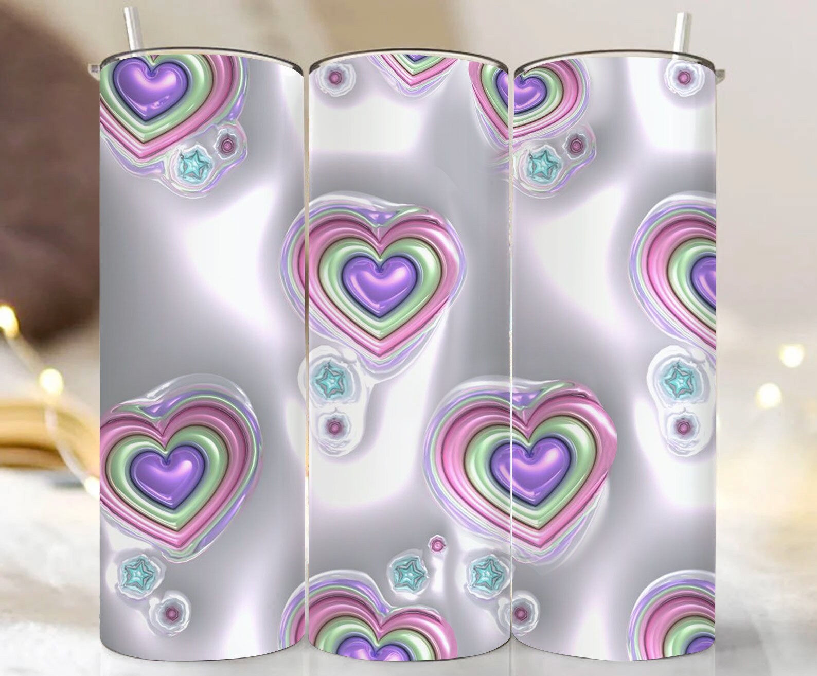 3D Puff L.V. White Tumbler Wrap - Sublimation Transfer – Classy Crafts