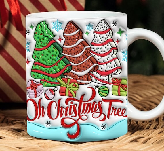 Christmas Tree Shape Mug, Christmas Shape Mug