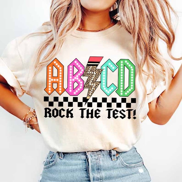 ABCD Rock The Test Png, Testing Day Sublimation, Don't Stress Just Do Your Best, Test Day Teacher Png, Testing Quotes, Last Day Of School