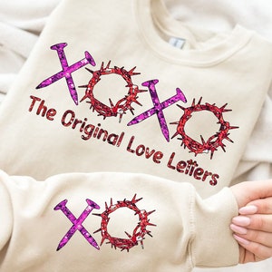 Lettres d'amour originales XOXO Png, XOXO Png, XOXO Saint-Valentin Svg, histoire vraie Png, L'amour comme Jésus Png, Saint-Valentin religieux png