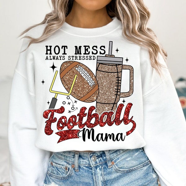 Football Mama Png, Boujee Football PNG, Sublimatie Design, Digitale Download Png, Sport PNG, Glitter Football PNG, Leopard Football Mom Png