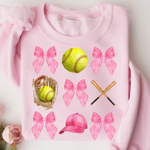 Softball Coquette Bow png, Soft Girl Era png, Baseball Png, Coquette Softball Png, Social Club png, Pink Bow design, Softball, Softball mom image 4