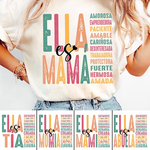 Ella es Mamá Png, Abuela/Tía Bundle PNG, Blessed Mom Png, Spanish Mom, Mom Life Png, Mother's Day Png, Gift for Mom, Retro Mama Quotes