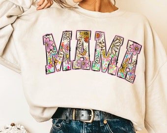 Floral Mama png, Mama Flower Leopard png, Mama Flower with Kids Names, Mama floral, Custom Mama groovy png, Mother's Day Gift, Mama Design