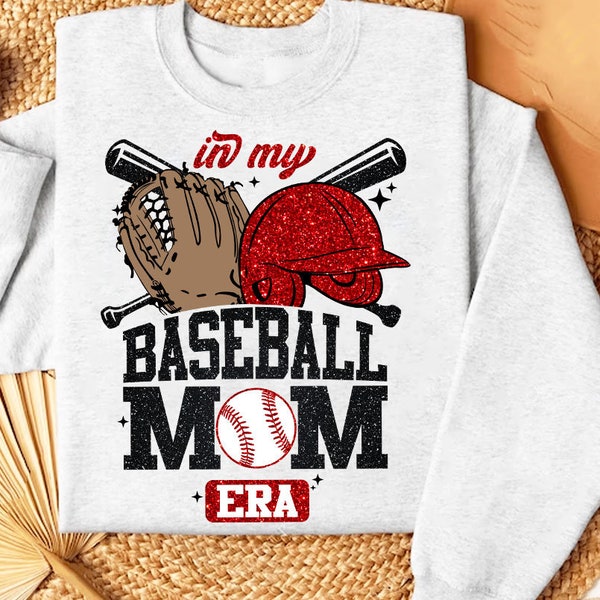 En mi camisa PNG de la era de mamá de béisbol, lentejuelas falsas en mi camisa png de la era de mamá de béisbol, números de béisbol png, amante del béisbol, mamá de béisbol png