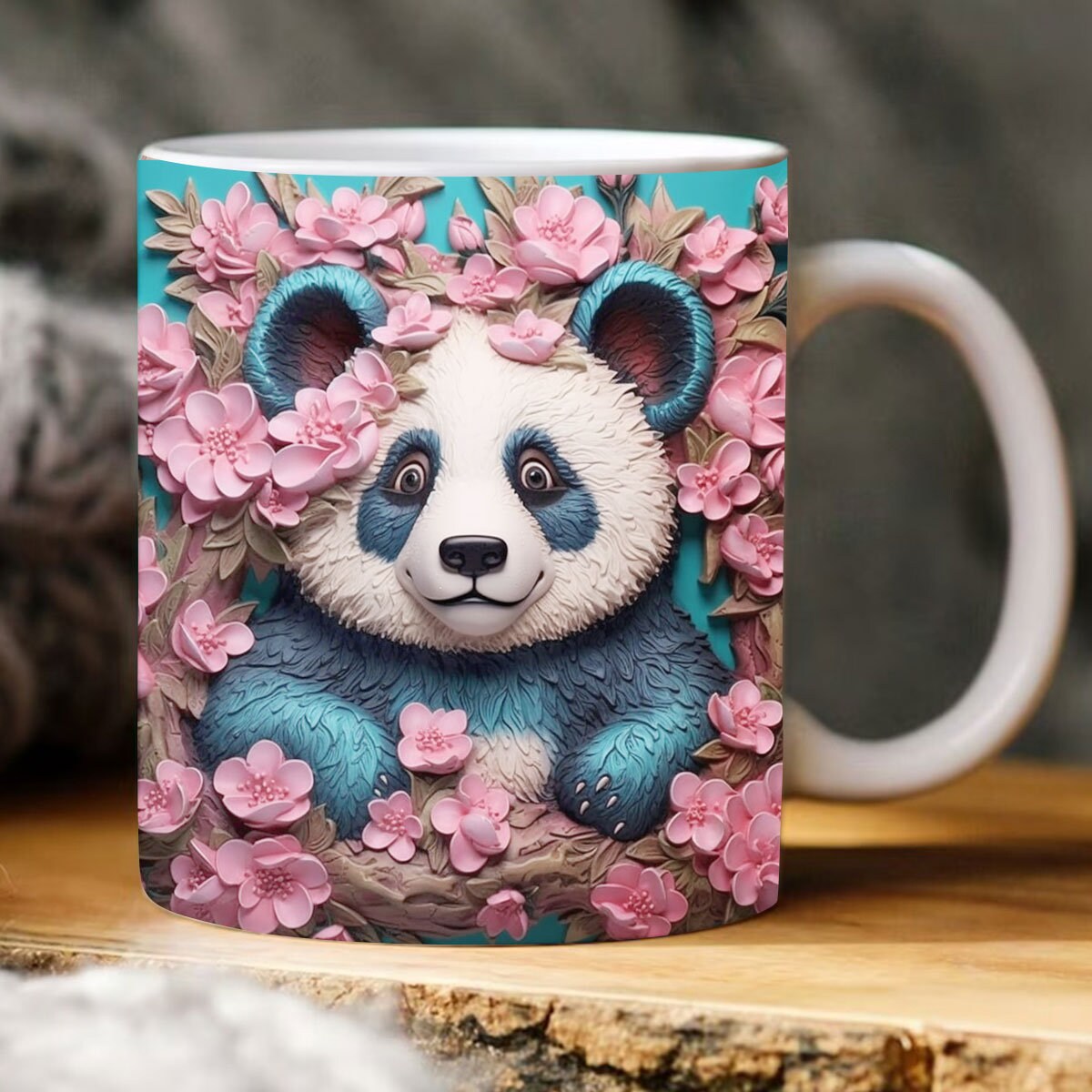 Panda Mug Cute Panda Tumbler with Lid and Straw Panda Coffee Mug Cup Panda  Stuff Decor Kung Fu Panda Cup,Panda Gifts for Women