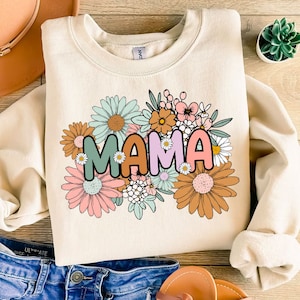 Floral Mama PNG Sublimation Design Download, Mama Png, Mama Floral png, Mama Flower png, Mothers day Png, mama floral, mothers day png