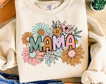 Floral Mama PNG Sublimation Design Download, Mama Png, Mama Floral png, Mama Flower png, Mothers day Png, mama floral, mothers day png