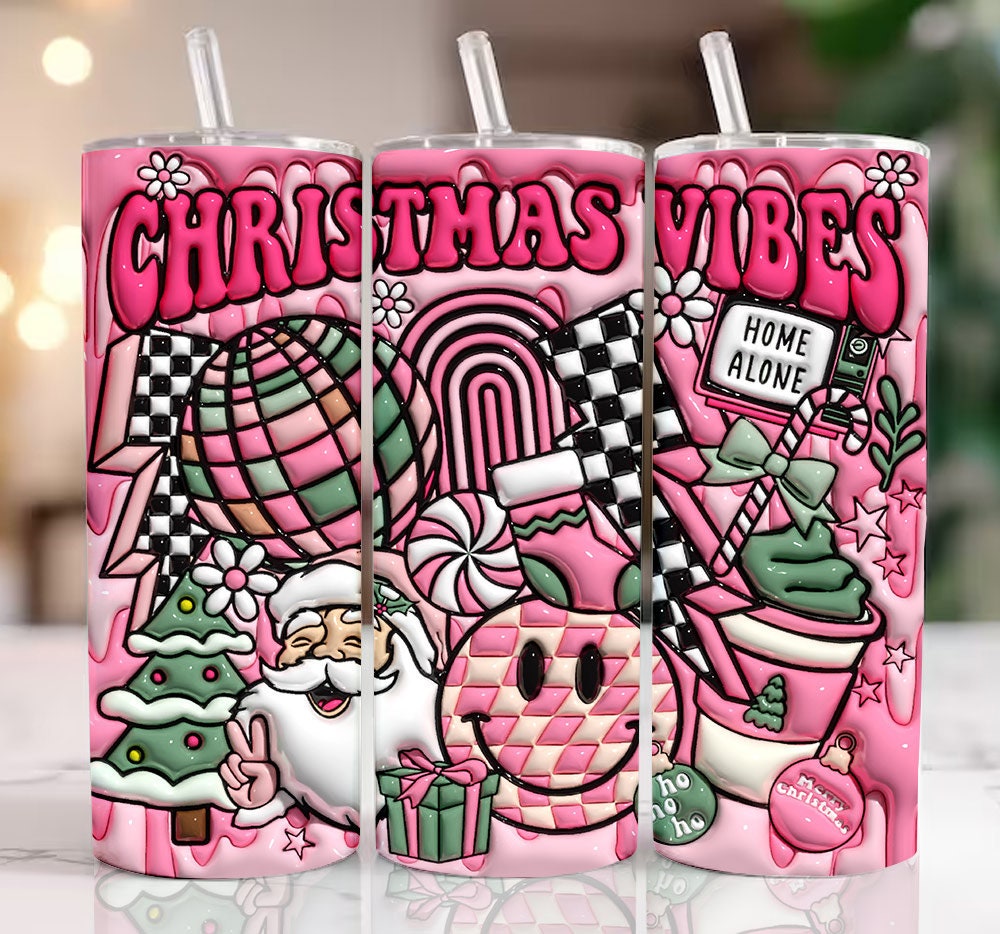 Christmas Light Hello Kitty Pink Tumbler 3D Skinny 20oz Tumblers - The best  gifts are made with Love