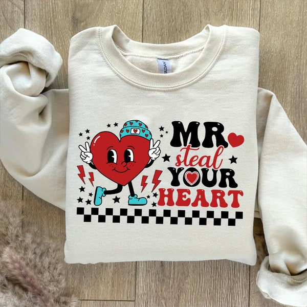 Mr Steal Your Heart Png, Retro Valentine Png, Kids Valentine Png, Boys Valentine Png, Kids Valentines Png, Valentine Shirt Png