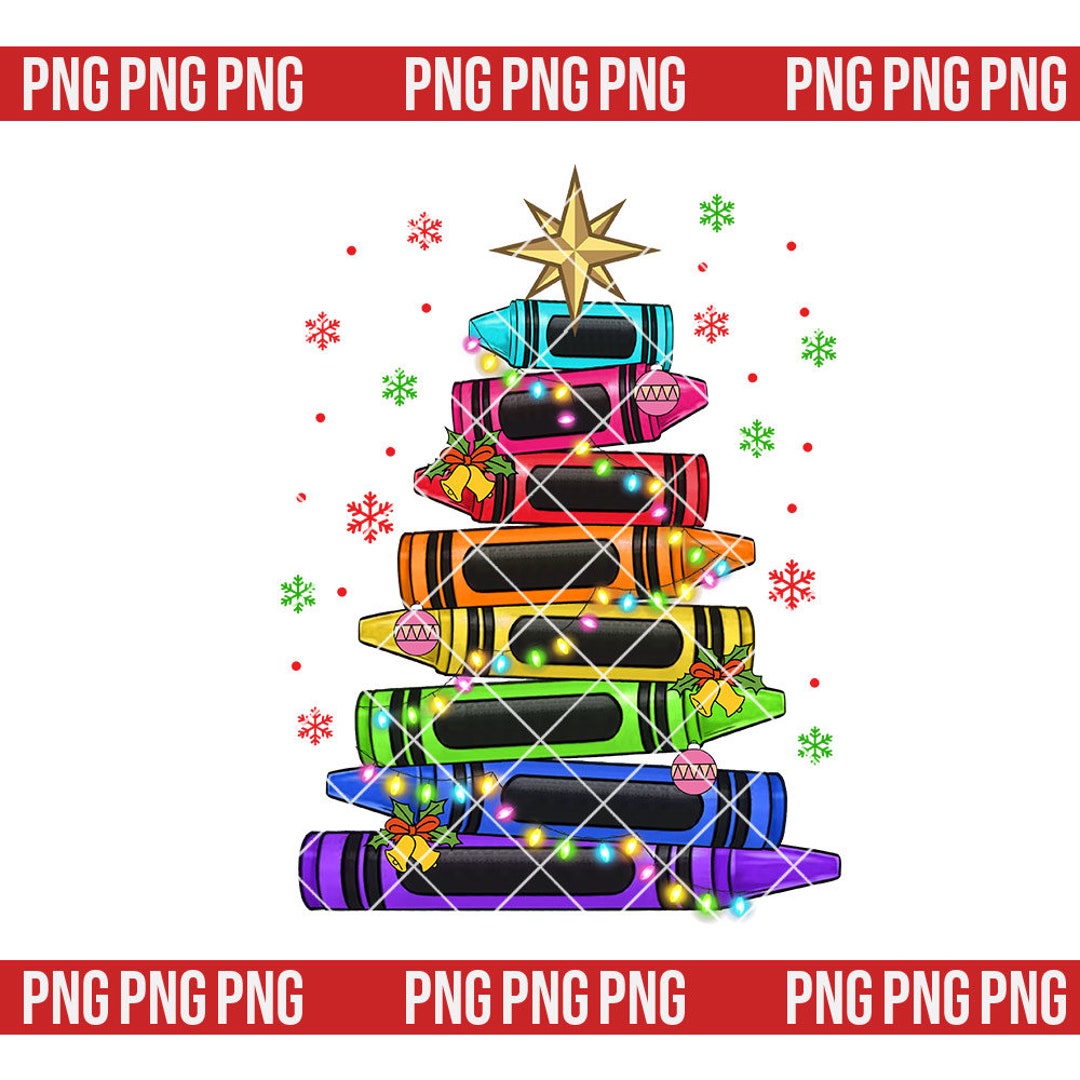 Crayon Christmas Tree PNG Christmas Gift Christmas Crayon - Etsy