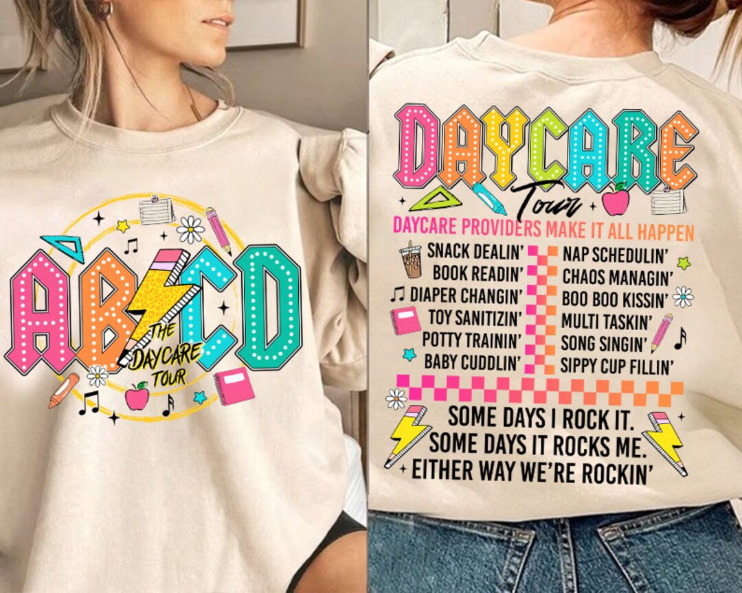 Retro Daycare Shirt Png, Daycare Tour Png, Daycare Staff Crew