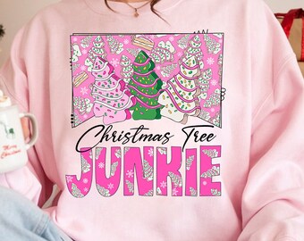 Christmas Tree Junkie Png, Christmas Tree Cakes Junkie Png, Pink Christmas png, Little Debbie Snack, Country Western, Western Christmas