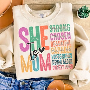 She is Mom PNG, Retro Mother PNG, Blessed Mom Png, Mom Shirt, Mom Life Png, Mother's Day Png, Mom Png, Gift for Mom, Retro Mama Quotes