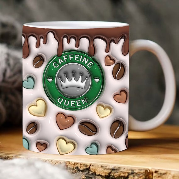 3D Coffee Inflated Mug Wrap, 3D Coffee Lover 3D Bubble Puff Sublimation  Design Templates, 3D Puffy Mug Wrap, 3D Summer Puff, 11oz 15oz Mug