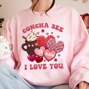 Concha See Te Amo Png, Mexican Valentine png, Cafecito y Chisme Valentine's Day PNG, Concha Valentine's Day Png, Candy Valentines, Hispanic