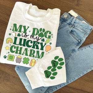 My Dog is my Lucky Charms Png, Dog Mom St Patrick Day png, Lucky Dog Mom Png, Clover png, Dog lover png, Dog St patricks png