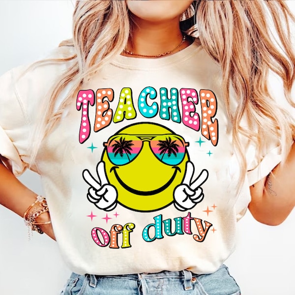 Teacher Off Duty Png, Class Dismissed Png, Groovy Teacher Png, Last Day Of School Png,Teacher Life, Teacher Summer Png, Peace Out School Png