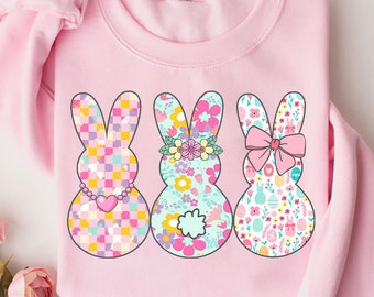 Easter Bunny Png, Womens Easter PNG, Cute Bunny Designs Digital Instant Download, Floral Easter Bunny PNG, Bunny Easter Bow Png, Easter Png