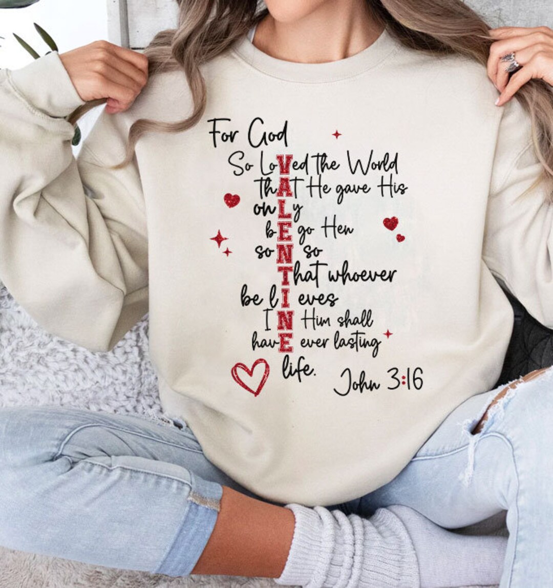 For God so Loved PNG, Valentine Day PNG Digital Download, Valentine ...